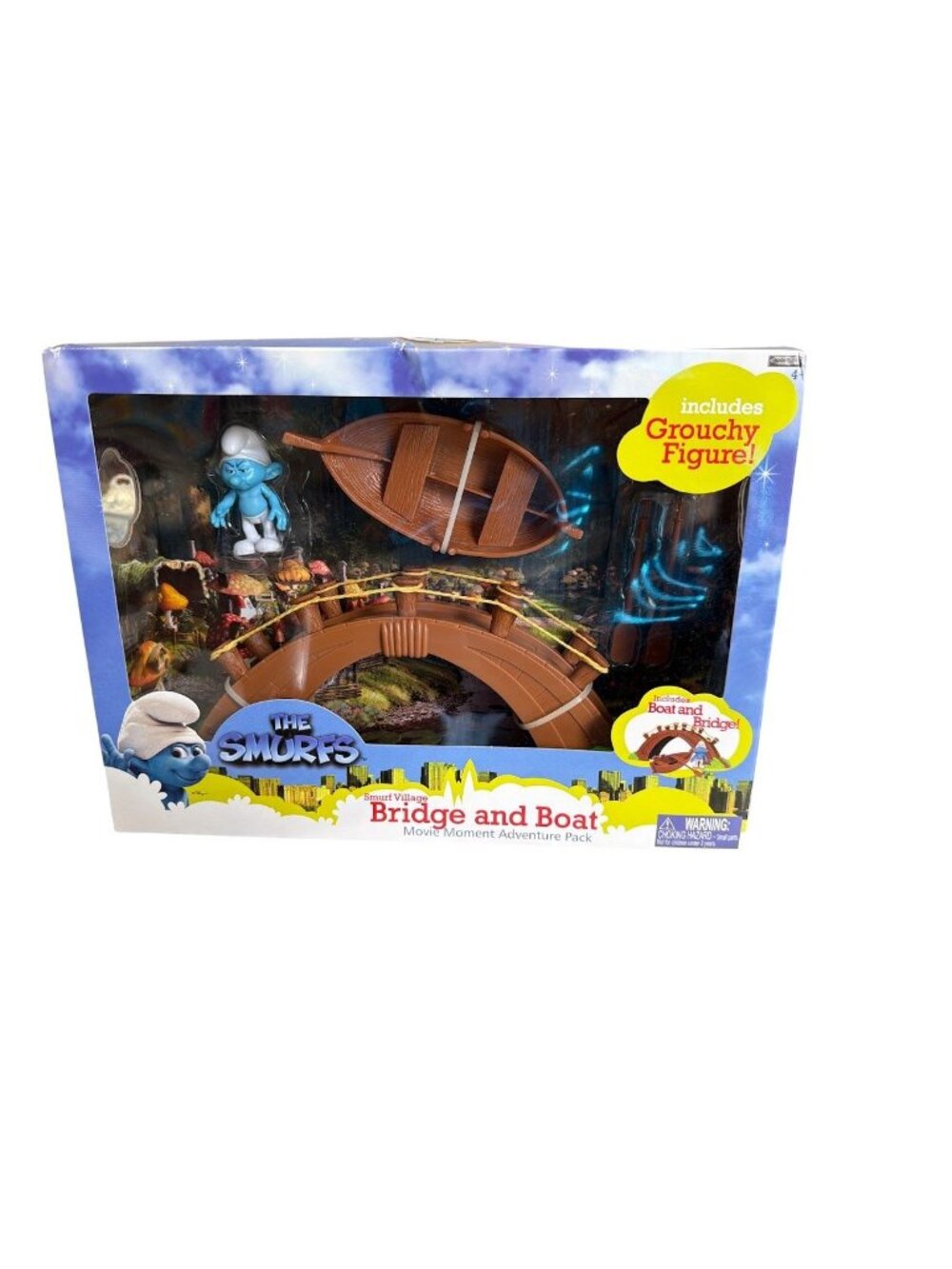 The Smurfs Bridge & Boat Movie Moment Adventure Pack Playset With Grouchy Smurf